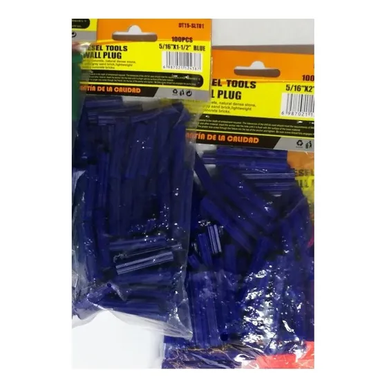 Ramplug Tarugo Plástico Verde Azul Naranja Pack 100 Piezas