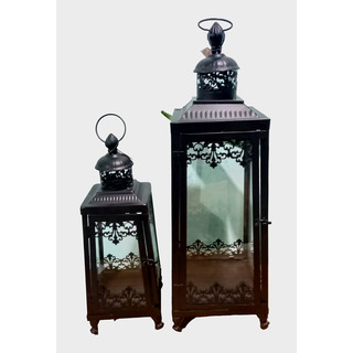 Faroles Decorativos Metal X2, 60 Y 42 Cms Faroles Decorativos Metal X2, 60 Y 42 Cms