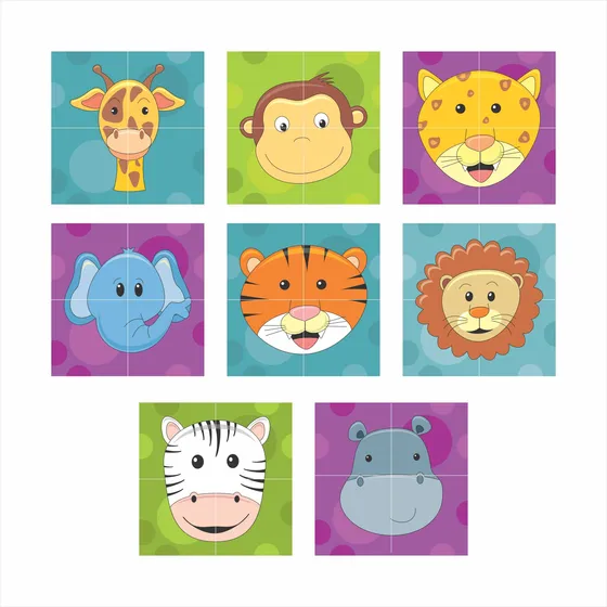 Souvenir Cumpleaños Infantil 20 Rompecabezas Imán 4 Piezas 