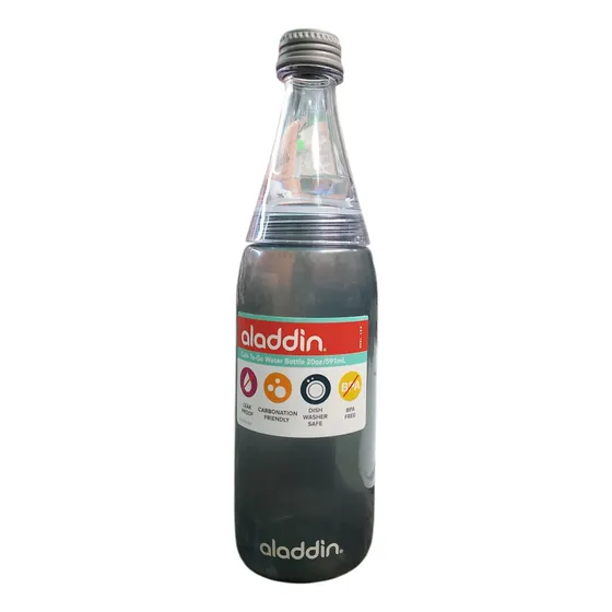 Botella Cuello Largo Gris 20 Oz