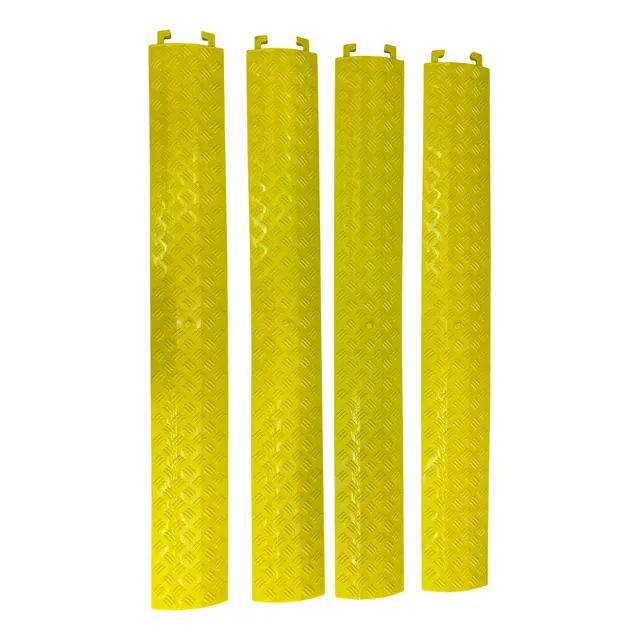 4 Pzas Protector De Cable Yellow Jacket Para Piso De 1 Canal
