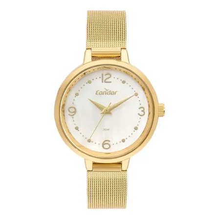 Relógio Condor Feminino Elegante Dourado Co2036kwys/4b Dourado Madrepérola