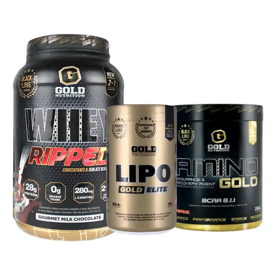 Whey Ripped + Lipo Burn + Amino Gold. Gold Nutrition. Outlet
