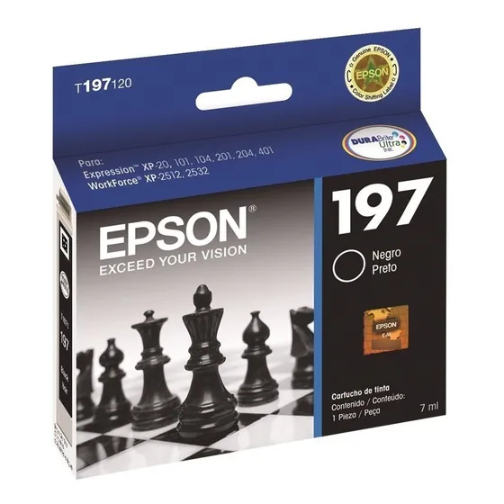 Cartucho Epson T197120 Bk Xp101 104 201 204 211 401 411