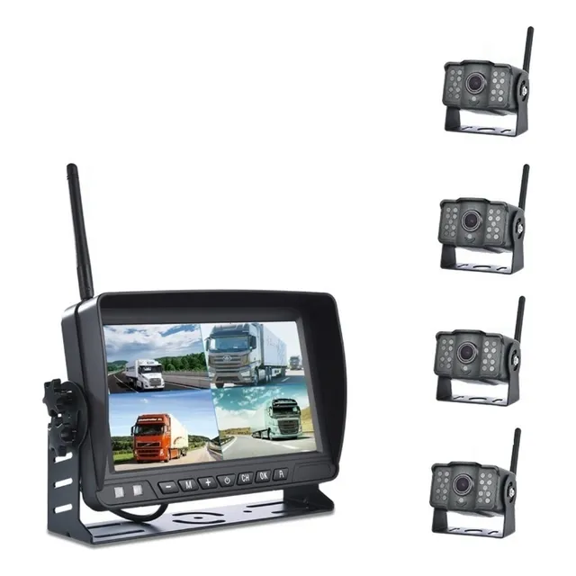 Monitor De Camiones Inalámbricos 4 Pcs Cámara De Vista
