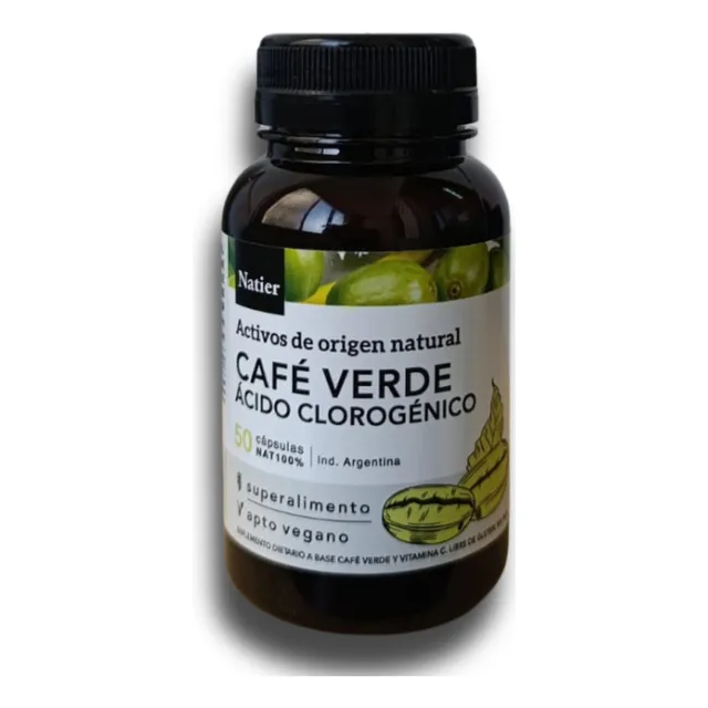 Cafe Verde Natier X50 Capsulas Control De Peso Adelgazante 
