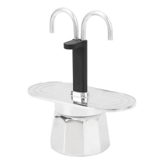 Cafetera De Doble Cabezal, 100 Ml, Aleación De Aluminio, Tam Cafetera De Doble Cabezal, 100 Ml, Aleación De Aluminio, Tam