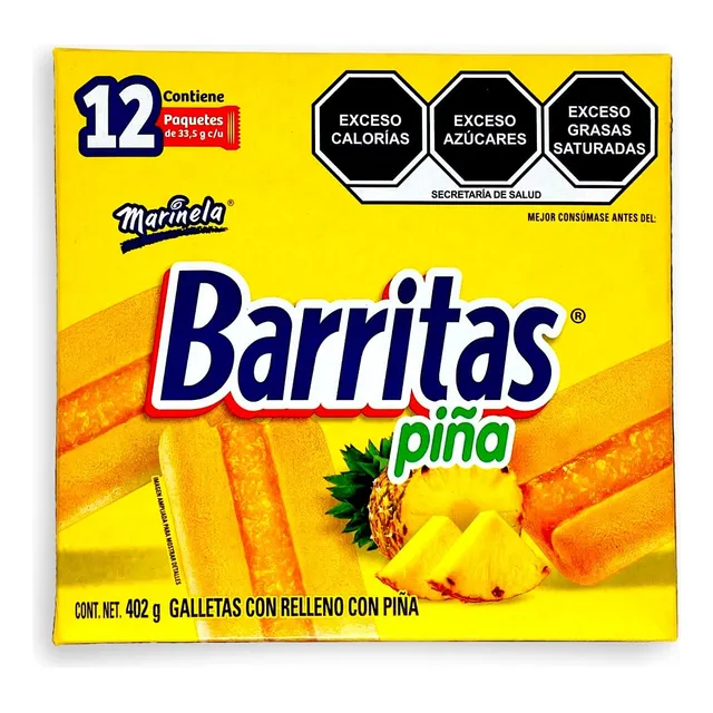 Galletas Barritas Marinela 12pz