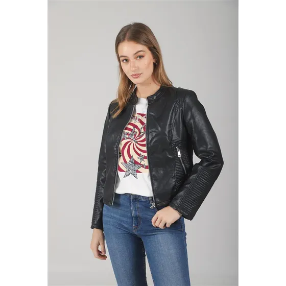 Campera Premium Houston Ecocuero C/ Bolsillos Gu78301