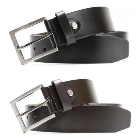Kit 2 Cinto Social Masculino Couro Legítimo Elegante Fivela