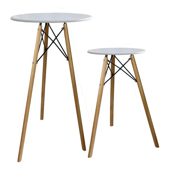 Kit Mesa 52cm Eiffel Pulpito Palestra E Mesa Auxiliar Nc