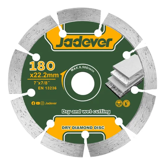 Pack X 2 Discos Diamantado 7 180x22.2mm Amoladora- Jddc1k04