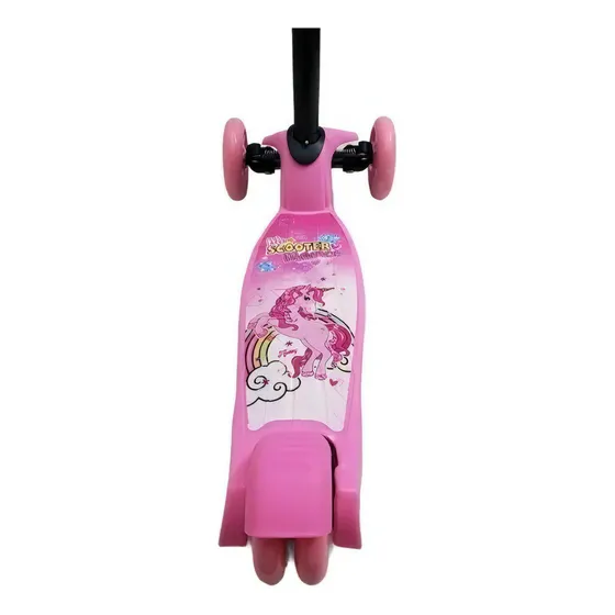 Monopatín Infantil Reforzado Unicornio 4 Ruedas Hermoso Color Rosa