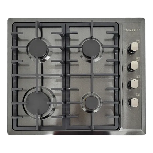 Tope A Gas 24  Sankey Acero Inoxidable 4 Hornillas 