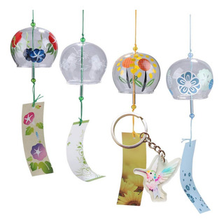 4pc Campanas Viento Japonesas Campana Viento Flor Romántica 4pc Campanas Viento Japonesas Campana Viento Flor Romántica
