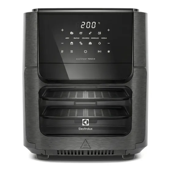 Freidora sin Aceite Electrolux 12 Lts Croma, Doble bandeja, Panel Touch, Con Temporizador, 5 funciones, Eco-Friendly