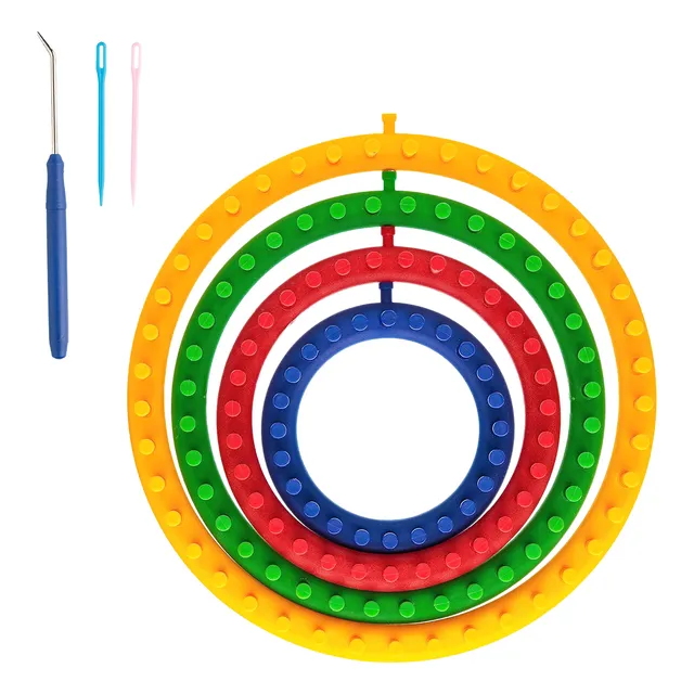 Kit 4 Telares Circulares Para Gorros