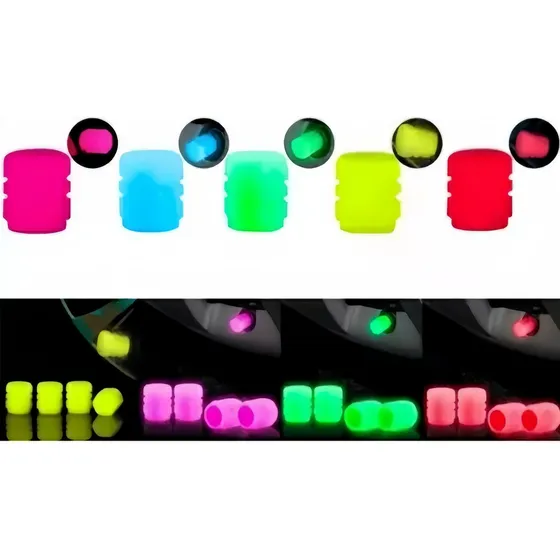 20 Tapas Fluorescentes Para Válvula De Neumático, Cubo De R