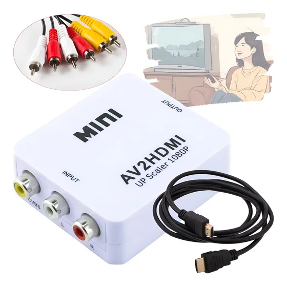 Kit Completo Para Usar Aparelhos Antigos Av Rca Em Tv Hdmi