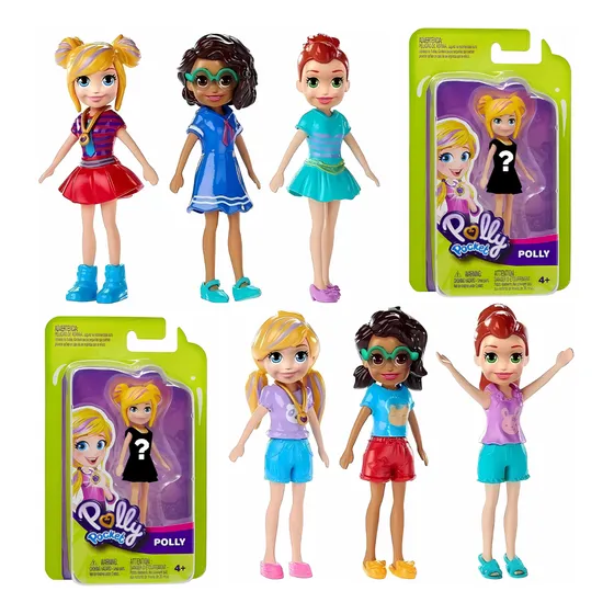 Kit 4 Bonecas Polly Pocket Mattel Original Bonequinha Lila
