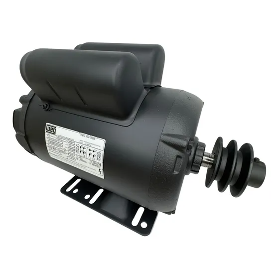Motor De Betoneira Weg Monofásico 2cv 4p Baixa Rotação Polia