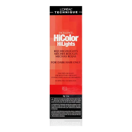Loréal Technique Hicolor Red Hilights Color De Cabello Perma