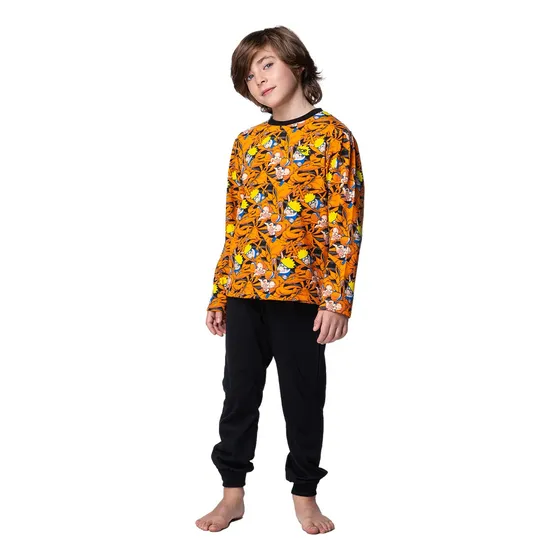 Pijama Largo Niño Invierno Algodón Naruto C1 Top
