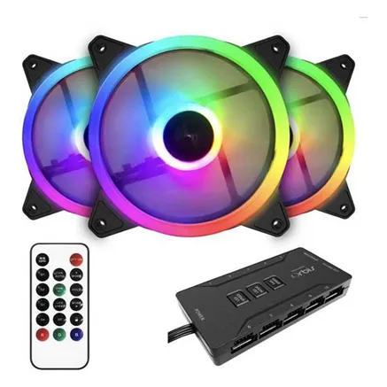 Fan Cooler Kit 3 En 1 Con Argb + Control Argb Jemip 12cm