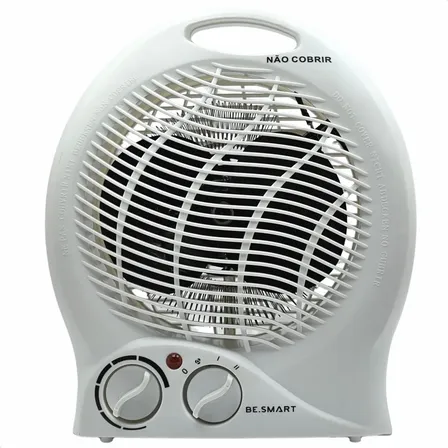 Aquecedor De Ar Elétrico Portátil 2000w Controle Temperatura Branco 220v