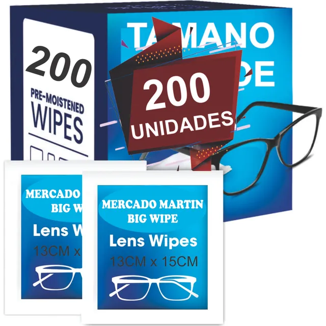 200 Paños Húmedos Tipo Zeiss Toallitas Limpieza Gafas Lentes Cámara Pantallas Lens Wipes Enviar Hoy