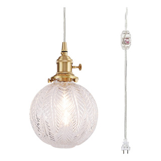 Lámpara Colgante Fsliving Globe De Vidrio Transparente Con C Lámpara Colgante Fsliving Globe De Vidrio Transparente Con C
