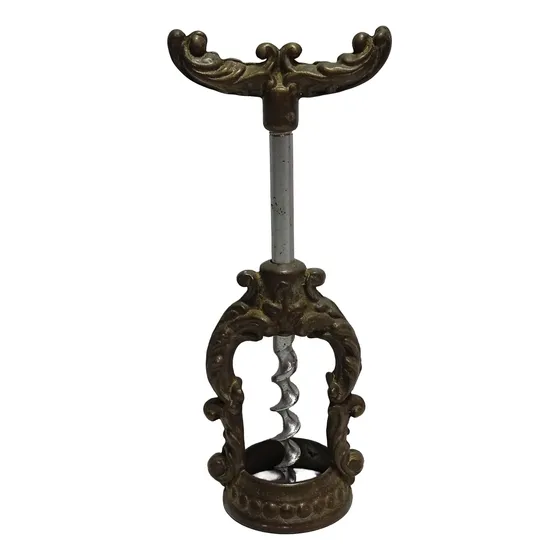 Sacacorchos Antiguo Vintage En Bronce