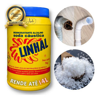 Soda Granulada Para Desentupir Cano Ralo Gordura Linhal 1kg Soda Granulada Para Desentupir Cano Ralo Gordura Linhal 1kg