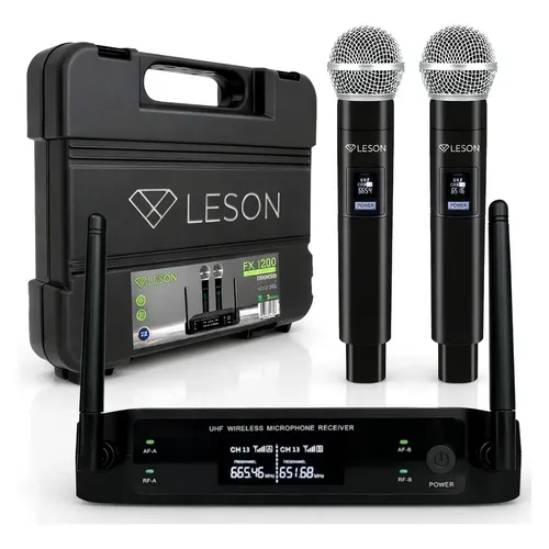 Microfone Sem Fio Profissional Uhf -r201 - Ideal Para Igreja Cor