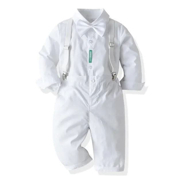 Traje Terno Ropa Formal Para Niño Terno Bebe Blanco Bautizo 
