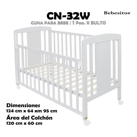 Cuna Bebesitos Convencional Modelo Básico Para Bebe