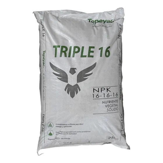 25 Kilos De Fertilizante Triple 16 Nitrógeno Fosforo Potasio