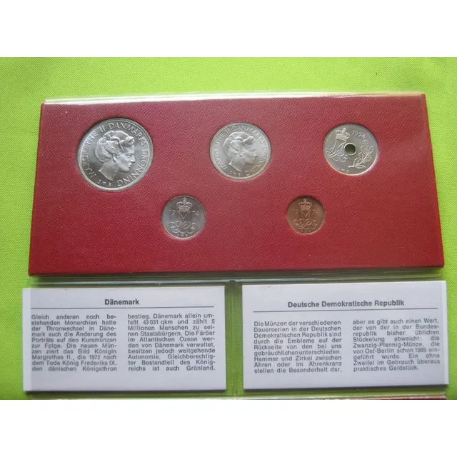 Dinamarca Serie 5 Monedas Diferentes