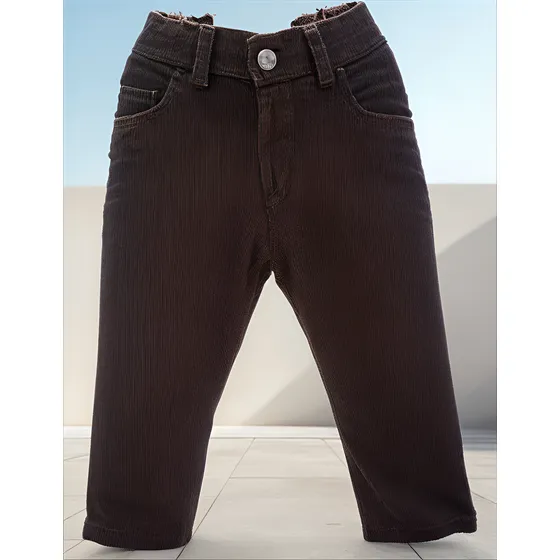Pantalón Tiki Clásico Pana Marrón Bebé Infantil Talle 0 Al 3