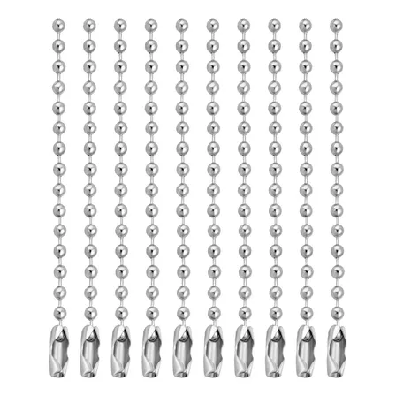 100 Corrente De Bolinha Canoa 10cm 2,4mm Tag Chaveiro Brinde