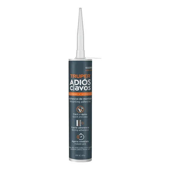 Adhesivo De Montaje Adiós Clavos, 420 G, Truper