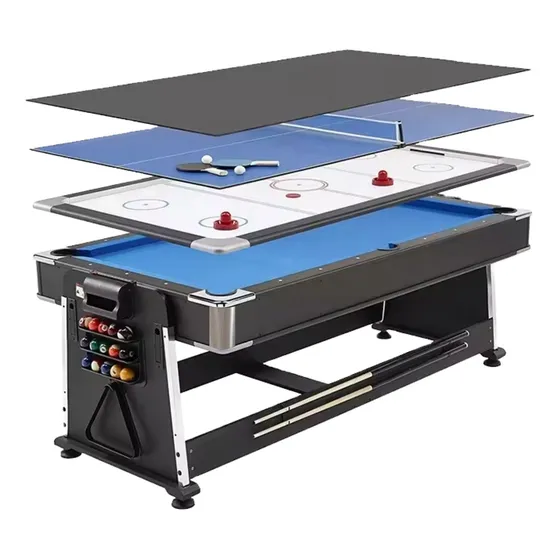 Mesa De Billar 4 En 1 - Billar, Ping Pong, Hockey Y Comedor