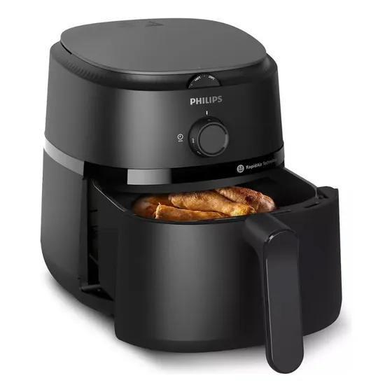Freidora Sin Aceite Philips Na120 4.2 L 12 Programas 1500w Negro