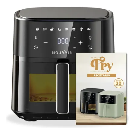 Freidora De Aire Mouvair Clear Fry 6 L Color Negro