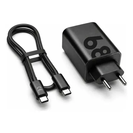 Carregador Turbo Usb-c 68w Para Motorola Edge Moto G Preto Preto