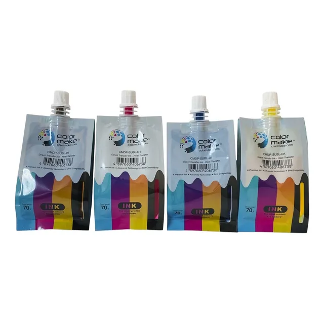Tinta De Sublimación Color Make 70ml 4 Colores Por Caja