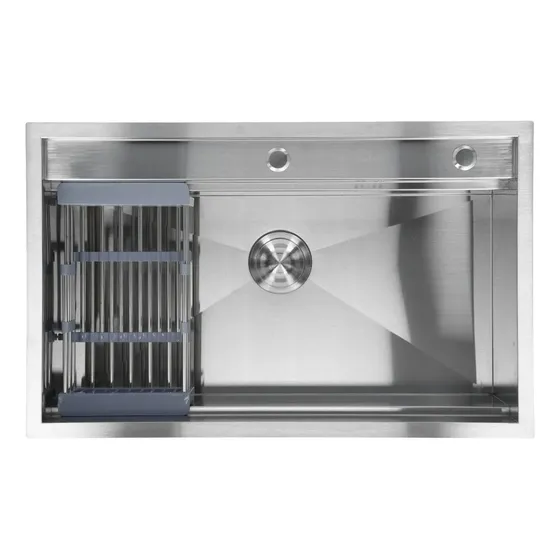 Fregadero Tarja De Acero Inox Con Escurridor Movible Axcent Color Acero Satinado