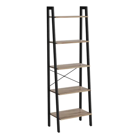 Estante De Escalera 5 Niveles Estilo Industrial Marrón