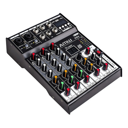 Amw Sm4 Pro Mesa De Som 4 Canais Mp3 Eq Xlr 48v Efx Loja Bivolt Amw Sm4 Pro Mesa De Som 4 Canais Mp3 Eq Xlr 48v Efx Loja Bivolt