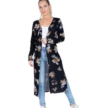 Kimono Estampado Lanilla Afibrada Flores Verano 6363 Kimono Estampado Lanilla Afibrada Flores Verano 6363